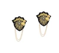 minkissy 2 Paia gioielli da spalla per donna Uomini spalline a catena gioielli sulle spalline delle spalle spalline da donna spalline vintage sulle spalle tessuto