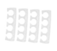 minkissy 2 Paia Strumenti Per Manicure Separatori Di Dita in Silicone Separatore Di Punta in Silicone Divaricatore Accessori Per Le Dita Dei Piedi Gel Di Silice Transparent
