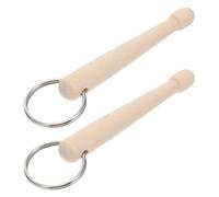 minkissy 2 Pezzi Bacchette per Percussioni in Legno e Ferro per Auto, Accessorio Musicale Innovativo per Sollievo Dalla Fatica Durante la Guida e Intrattenimento in Auto