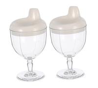 minkissy 2 Pezzi Bicchieri per Bicchieri Apprendimento Antigoccia in Plastica Resistente Tazze per Latte e per Attivi Base Stabile Anti-ribaltamento