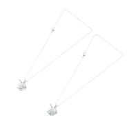 minkissy 2 Pezzi Collana a pendente unicorno fascino della borsa collane per donne alla moda catena di unicorno per ragazze ciondolo con giglio sirena collana a cuore lega