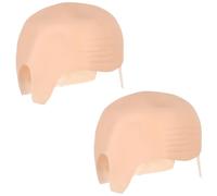 minkissy 2 Pezzi Copricapo in Gomma Beige Aspetto Realistico, Traspirante e Compatibile con Make-up per Cosplay e Role Play per Donne Adulte