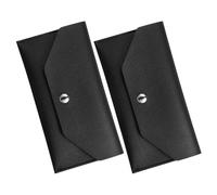 minkissy 2 Pezzi Donna in Pelle Sintetica Nero Compatto con Scomparti Separati per Gestione Quotidiana e Organizzazione Sicura del Contante
