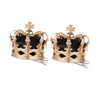 minkissy 2 Pezzi Forcina a Principe Halloween Ballo Studentesco Impostore Medievale Reale Clip Per Delle Ragazze Per Ragazze Stoffa Black