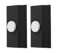 minkissy 2 Pezzi Interruttore Campanello della Porta Vintage in Abs Nero Pulsante da Parete Resistente ai Danni Solari e Connessione Stabile per Garage e Magazzino