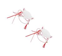 minkissy 2 Pezzi Maschera da Volpe Giapponese per Halloween, Bianca in | Accessori Inclusi, Stile alla Moda, Atmosfera Festiva, Uso Versatile, per Giovani, Facile da Abbinare