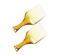 minkissy 2 Pezzi pettine forniture per barbiere plettro per in plastica afro ricci afro spazzola per stile di plettro afro a denti larghi Piastra per