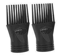 minkissy 2 pezzi Pettine per Asciugacapelli Nero Accessorio Leggero e Resistente al Calore Compatibile Maggior Parte degli Asciugacapelli Distribuzione Uniforme del Calore per Protezione