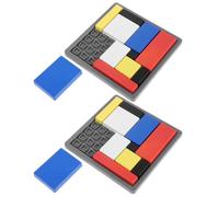 minkissy 2 Pezzi Puzzle in Abs 88 Prove e Pezzi Geometrici, Gioco Educativo per Controllo Motorio Fine e Coordinazione Occhio-mano, per Educazione Stem e Attività in Famiglia