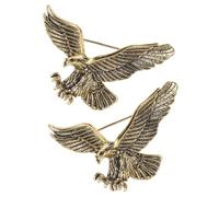 minkissy 2 Pezzi spilla d'epoca ala falchi bloccaggio dei perni spilla da uomo Distintivo da bavero con aquila d'aquila per i vestiti da cappello lega