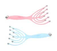 minkissy 2 Pezzi Strumento Di Massaggio Del Cuoio Capelluto Manuale Del Massaggiatore Per La Testa Per Il Rilassamento Della Spalla Del Collo Testa A 9 Artigli Massaggio Portatile