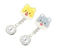 minkissy 2 Pezzi tavolo dell'infermiere light lux strenne strenna watch sospeso orologio tascabile attenzione agli infermieri orologio dei cartoni animati orologi da tasca digitali Acrilico