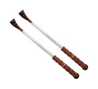 minkissy 2 Pezzi Telescoping Posteriore Scratcher Legno Back Massager Claw Head Rolliever Con Palo Estensibile Per Uomini Uomini