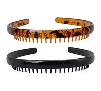 minkissy 2 Pz accessori per per donna fasce alla moda setola gruppo musicale barrette hair pin fasce antiscivolo per l'allenamento fascia per per il lavaggio del viso resina
