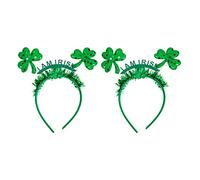 minkissy 2 Pz fascia irlandese hair charms hair jewelry accessorio costume di San Patrizio accessori green per la settimana dello spirito cerchi per da donna Copricapo verde Saluto