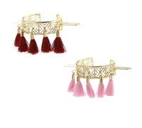 minkissy 2 Pz Forcina Con Nappa Ritagliata Bastoni Spazzola Per Con Setole Titolari Retina Per Fermaglio Per Da Sposa Presa I Ondeggiano Impugnature Lega