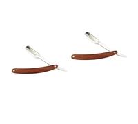 minkissy 2 Pz Rasoio Da Barbiere a Mano Libera Rasoio a Mano Libera Rasoio Per La Rasatura Degli Uomini Macchine Da Lavoro Per Gli Uomini Kit Taglia Barba Bambù Uomo Viso Afi