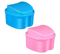 minkissy 2 Pz Scatola Denti Scatola Di Ritenzione Ortodontica Ventilata Scatola Di Ritenzione Caso Di Protesi Dentaria Professionale Accessori Viaggiare Portatile Addominali