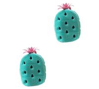 minkissy 2 Pz scrubber facciale spugna scrubber esfoliante per la schiena spugne spazzola da doccia in silicone spazzola per il lavaggio fare un bagno spazzola da bagno Ananas bambino