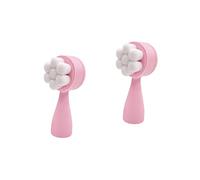 minkissy 2 Pz spazzola per la pulizia del viso a doppia faccia portatile portatili spazzola per il massaggio del viso scrubber per il viso pennello facciale femminile esfoliante viso pori