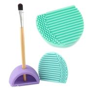 minkissy 2 Pz Tappetino detergente per pennelli da trucco makeup brush cleaner make up brush cleaner pennelli make up organizer per pennelli da trucco tampone di lavaggio della spazzola