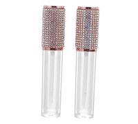minkissy 2 Pz Tubo Vuoto Di Lucidalabbra Riempibile Chiaro Bottiglia D'acqua Bottiglie Barattoli Di Balsamo Tinta Labbra Spray Luminoso Pentola Magica Pompa Dentifricio Addominali