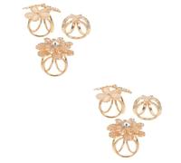 minkissy 2 Set Anelli Sciarpa E Diapositive Signore Chiusura Sciarpe Da Donna Scialle Per Donne Clip Di Cardigan Clip Di Sciarpa Fibbia Ad Anello Per Sciarpa Lega Di Zinco D'oro 3 Pezzi*2