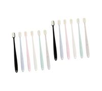 minkissy 2 Set Di Spazzolini Da Denti Per Adulti Setole Delicate Spazzolino Da Denti Per Lingua Compatto Da Viaggio 6 Pezzi*2