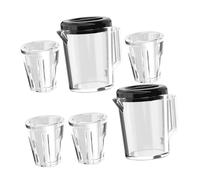 minkissy 2 set Mini Brocche Trasparenti per Casa delle Contenitori Dacqua in Miniatura con Struttura Accessori Decorativi per Scenari Dettagliati e Organizzati