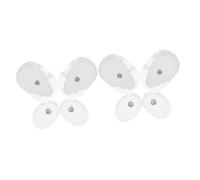 minkissy 2 Set Patch Riutilizzabili Autoadesivi Elettrodo Autoadesivo Cuscinetti Autoadesivi Cuscinetti Per Massaggi Domestici Patch Portatili Silicone Conduttivo Bianca 2 Paia*2