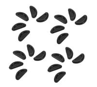 minkissy 20 Pezzi naselli per occhiali nasello antiscivolo occhiali da vista naselli antiscivolo Supporti occhiali Naselli occhiali adattatore per indicatori di direzione pastiglie Black