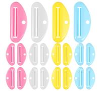 minkissy 20 Pezzi Spremi Dentifricio Tubetto in Plastica Multifunzione Roller Manuale per Dentifricio Crema Mani e Detergente Viso Strumento Salvaspazio e Antispreco per Bagno Organizzato