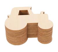 minkissy 20 Pezzi Trattore in Legno da 60mm Non Finito Superficie Liscia, per Graffiti e Decorazioni Fai da Te, Materiale Beige Stimola L'immaginazione