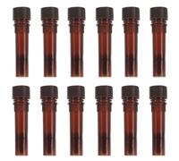 minkissy 20 Provette da Laboratorio 1.5 Ml Marroni Tappo di Luce per Campionamento e Conservazione, Tubi Resistenti e Compatti per Esperimenti Scientifici