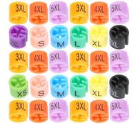 minkissy 200 Pezzi Etichette Appendiabiti Codifica Colori e Numeri, Indicatori Taglia per Abbigliamento in Plastica, Set per Negozi e Gestione Inventario, Compatibili Grucce in Filo