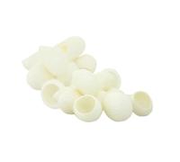 minkissy 200 Pezzi palla di seta naturale pulizia della seta scrub per la cura della pelle bozzoli di palline di seta naturale blackhead removal balsamo labbra lip balm baco da seta bianca