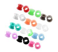 minkissy 24 Pezzi Espansione Dell'orecchio Calibri Misto Espansore Misura Kit Per Piercing All'orecchio Tunnel Tappo Orecchie Elastici Auricolari