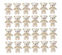 minkissy 24pezzi Mini Peluche Orsetti Morbidi e Leggeri Charm Pendente Porta Chiavi Decorativo Per Zaino Borsa e Casa Idea Regalo Festa e Decorazione Casa