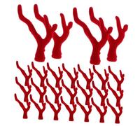 minkissy 25 Pezzi Mollette Chioma Corna di Renna Rosse Clip-on Flocked | Superficie Floccata Morbida, Leggere e Facili da Applicare, Feste Natalizie