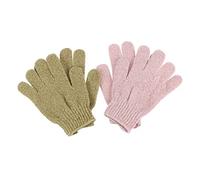 minkissy 2paia Guanti Da Bagno Esfolianti Da Rosa e Verde Per Massaggio e Pulizia Profonda Della Adatti Uomini Donne e Studenti