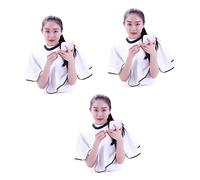 minkissy 2pcs abiti formali neri grembiule grembiule nero abito formale parrucchiere grembiule toelettatura grembiule parrucchiere grembiule grembiule gilet bianco Wai Panno Taglio di capelli Mantello