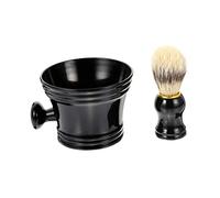 minkissy 2pezzi Barba Uomo Pz Con Pennello Setoso e Ciotola Sapone Kit Rasatura Barba Professionale Per Viaggi e Uso Quotidiano