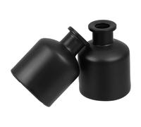 minkissy 2pezzi Bottiglia Di Vetro Vuota Per Diffusore Bastoncini Contenitore Per Aromi Ricaricabile Barattolo Di Vetro Cilindrico Per Oli Essenziali Profumo Vaso Da Scrivania