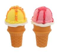 minkissy 2pezzi Gelato Finto Realistico Modello Di Cono Di Cibo Finto Cono Gelato Simulato Oggetti Di Scena Per Dessert Finti Giocattolo Di Decorazioni Per Esposizione Di Cibo Pallina Di Im