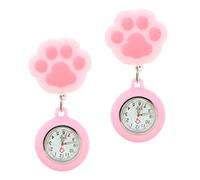 minkissy 2pezzi Orologio da Tasca da Dottore Clip Orologio da Taschino Appeso Portatile per Infermieri Movimento Preciso Design Cartoon