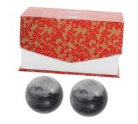 minkissy 2pezzi Palline Naturale Per Massaggi Terapeutici Alle Mani Baoding Esercizi Salute Cinesi Meditazione Con Massaggiante e Pietre Terapeutiche
