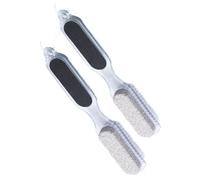 minkissy 2pezzi Raspini Per Pedicure Con Pietra Pomice e Spazzola Per Unghie Strumenti Per Rimozione Morta e Esfoliazione Piedi Design Ergonomico Per Uso Facile e Sicuro