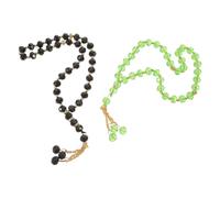 minkissy 2pezzi Rosari Di Verdi Per Musulmani Tasbih Islamico Resistente Per Preghiera Quotidiana Per Casa e Viaggio