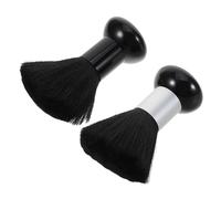 minkissy 2pezzi Spazzola Per Capelli Da Barbiere Testina Setole Morbide Efficiente Per Rimuovere i Ritagli Di Capelli Accessori Professionali Rimozione Della Polvere Per Barbieri e Uso Dome