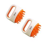 minkissy 2pezzi Spazzole Da Bagno Per Massaggio Scalpale e Lavaggio Di Spazzole Per Pulizia Bebè Materiale Sicuro e Morbido Colore Arancione Per Docce e Bagni